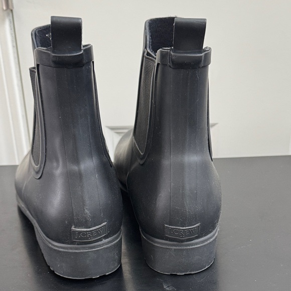 J. Crew Women's Black Rain Boots, Sz 9, Excellent Condition - Picture 4 of 9